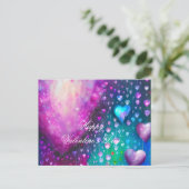 Abstraktes Valentin Postkarte (Stehend Vorderseite)