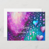 Abstraktes Valentin Postkarte (Vorne/Hinten)