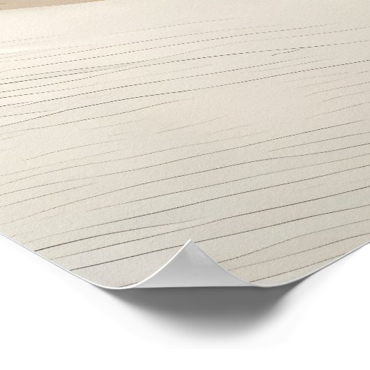 Abstraktes Valley Malerei in Gold Majestic Mountai Poster (Ecke)