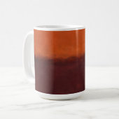 Abstraktes verbranntes oranges Horizont Kaffeetasse (Vorderseite Links)