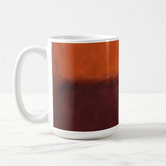 Abstraktes verbranntes oranges Horizont Kaffeetasse (Links)