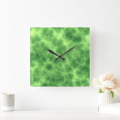 Abstraktes Verfahren Grün Quadratische Wanduhr (Zuhause)