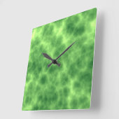 Abstraktes Verfahren Grün Quadratische Wanduhr (Winkel)