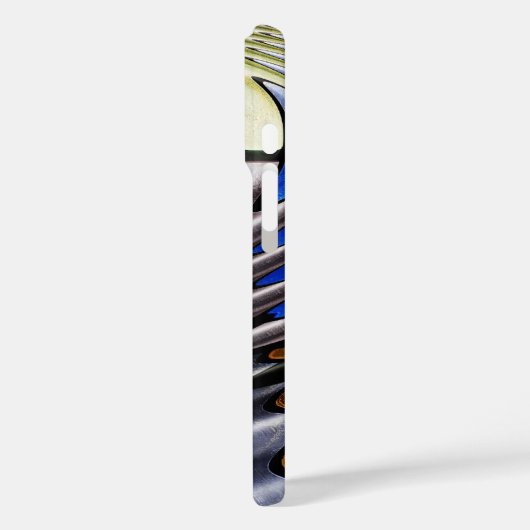 Abstraktes verkettetes Hartglas Case-Mate iPhone Hülle (Rückseite / Links)