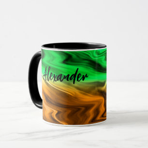 Abstraktes, verschwommenes, geflecktes Muster in o Tasse