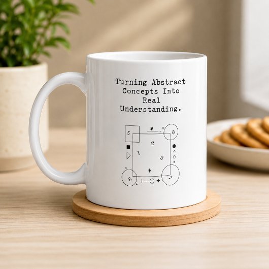 Abstraktes Verständnis wird real | Mathe Klarheit Kaffeetasse