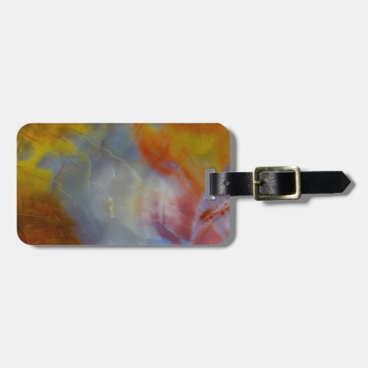 Abstraktes versteinertes Holz nah Gepäckanhänger (Vorderseite horizontal)