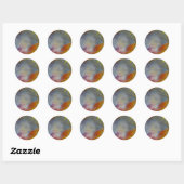Abstraktes versteinertes Holz nah Runder Aufkleber (Blatt)