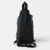Abstraktes Vertikale Linien Muster Crossbody Bag (Rückseite)