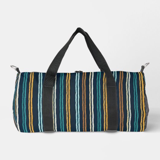 Abstraktes Vertikale Linien Muster Duffle Bag (Vorderseite)