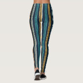 Abstraktes Vertikale Linien Muster Leggings (Rückseite)