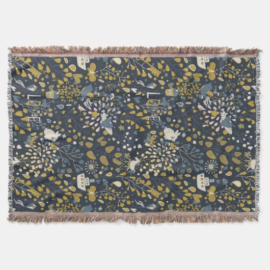 Abstraktes Vintage-Muster Decke (Vorderseite)
