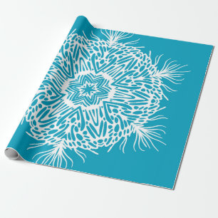 Abstraktes Vintage-Muster einer kreativen Schneefl Geschenkpapier