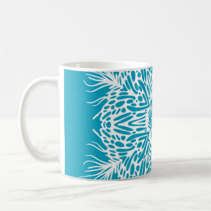 Abstraktes Vintage-Muster einer kreativen Schneefl Kaffeetasse