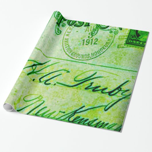 Abstraktes Vintage-Muster Geschenkpapier (Ungerollt)