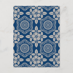 Abstraktes Vintage-Muster Postkarte