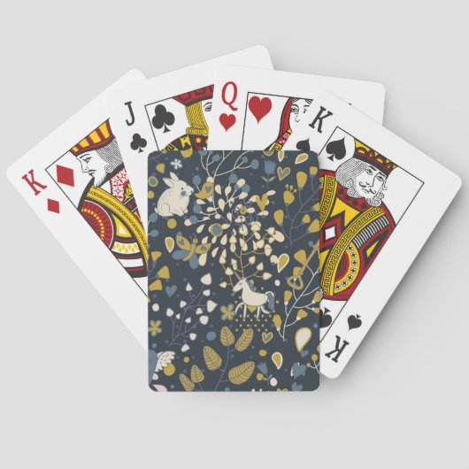 Abstraktes Vintage-Muster Spielkarten (Rückseite)
