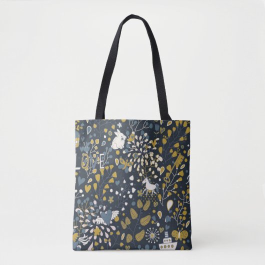 Abstraktes Vintage-Muster Tasche (Vorderseite)