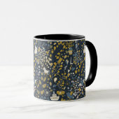 Abstraktes Vintage-Muster Tasse (VorderseiteRechts)