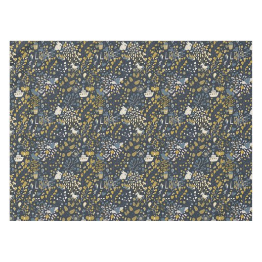 Abstraktes Vintage-Muster Tischdecke (Vorderseite (Horizontal))