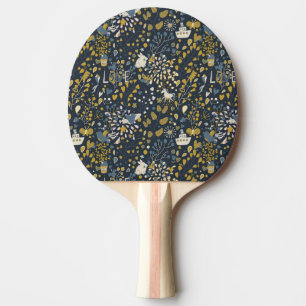 Abstraktes Vintage-Muster Tischtennis Schläger