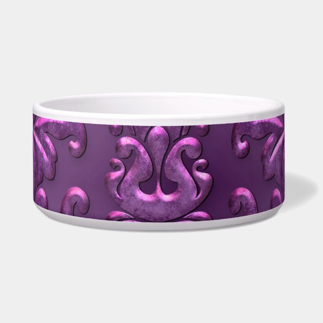Abstraktes Vintages Aluminiummuster Napf (Vorderseite)