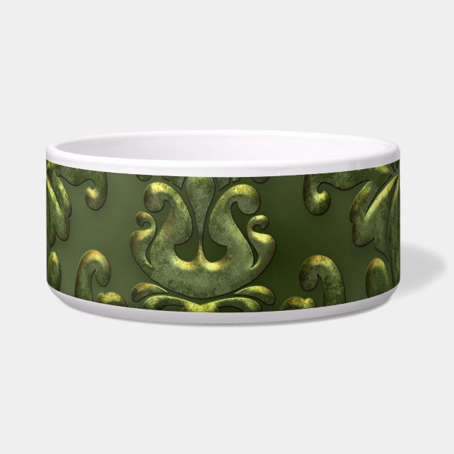 Abstraktes Vintages Aluminiummuster Napf (Vorderseite)