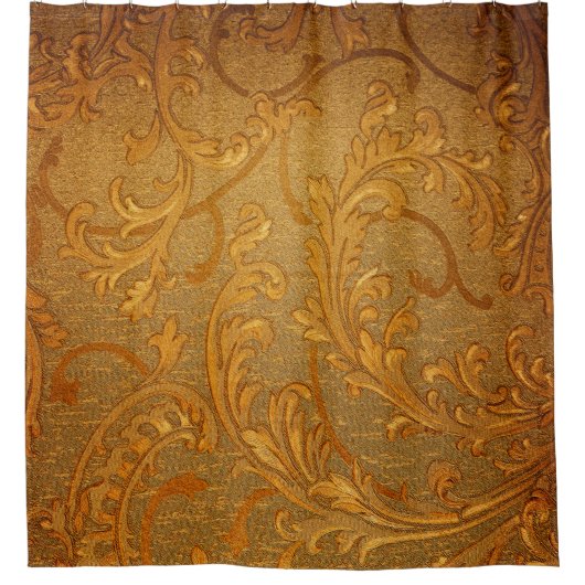 Abstraktes Vintages Blumenmuster Duschvorhang (Vorderseite)