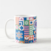 Abstraktes Vintages Blumenmuster. skandinavisch un Kaffeetasse (Links)