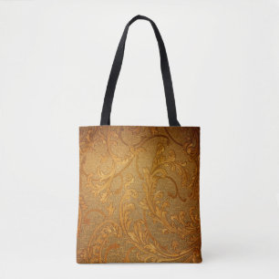 Abstraktes Vintages Blumenmuster Tasche
