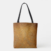 Abstraktes Vintages Blumenmuster Tasche (Rückseite)