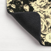 Abstraktes Vintages Blumensparkglas Monogramm Mousepad (Ecke)