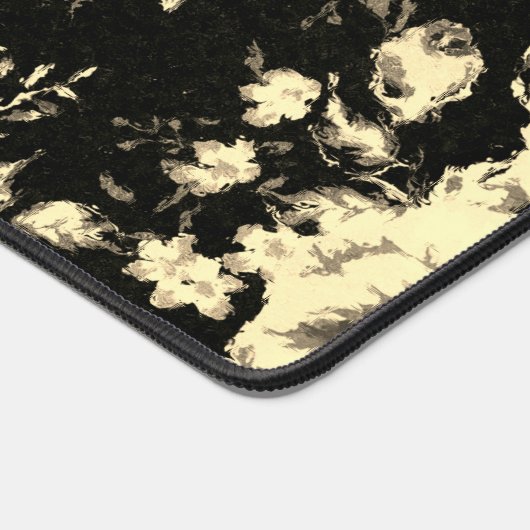 Abstraktes Vintages Blumensparkglas Monogramm Schreibtischunterlage (Ecke)