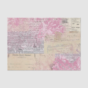 Abstraktes Vintages Collage Pink Seidenpapier