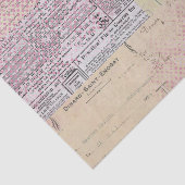 Abstraktes Vintages Collage Pink Seidenpapier (Ausschnitt)
