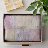 Abstraktes Vintages Collage Pink Seidenpapier (Geschenk)