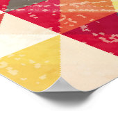 Abstraktes, Vintages geometrisches Hintergrundmust Poster (Ecke)