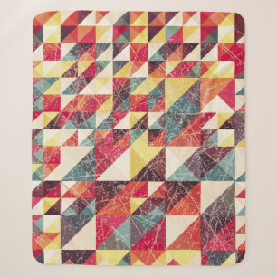 Abstraktes, Vintages geometrisches Hintergrundmust Sherpadecke