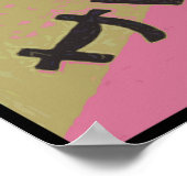 Abstraktes Vintages Matchbox-Label Poster (Ecke)