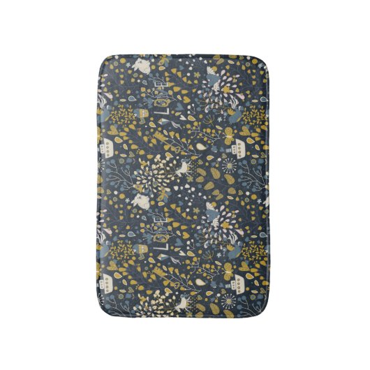 Abstraktes Vintages Muster Badematte (Vorderseite Vertikal)