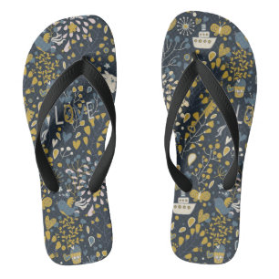 Abstraktes Vintages Muster Badesandalen