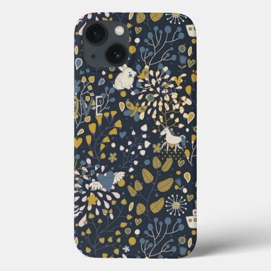 Abstraktes Vintages Muster Case-Mate iPhone Hülle (Rückseite)
