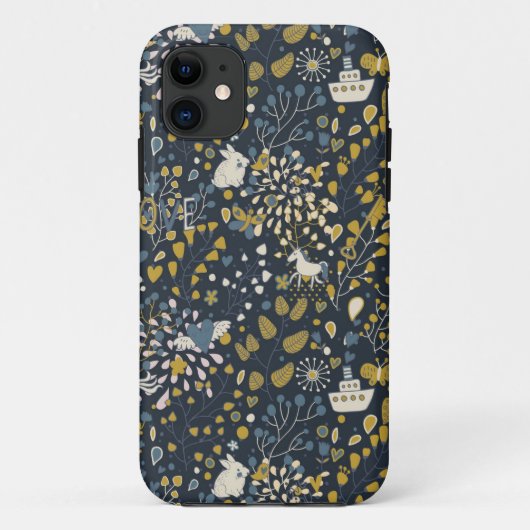 Abstraktes Vintages Muster Case-Mate iPhone Hülle (Rückseite)