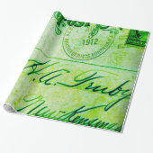 Abstraktes Vintages Muster Geschenkpapier (Ungerollt)