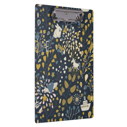 Abstraktes Vintages Muster Klemmbrett (Rechts)