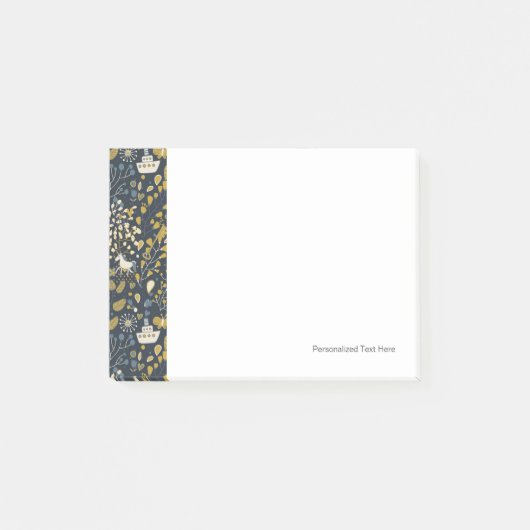 Abstraktes Vintages Muster Post-it Klebezettel (Vorderseite)