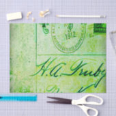 Abstraktes Vintages Muster Seidenpapier (Handwerk)