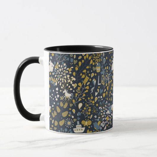 Abstraktes Vintages Muster Tasse (Links)