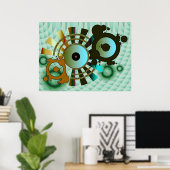 Abstraktes ViNYL-Poster Poster (Heimbüro)