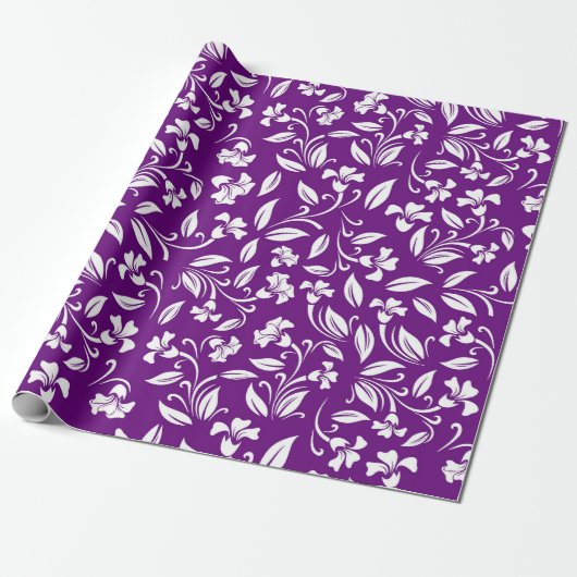 Abstraktes Violet-Musterpapier Geschenkpapier (Ungerollt)
